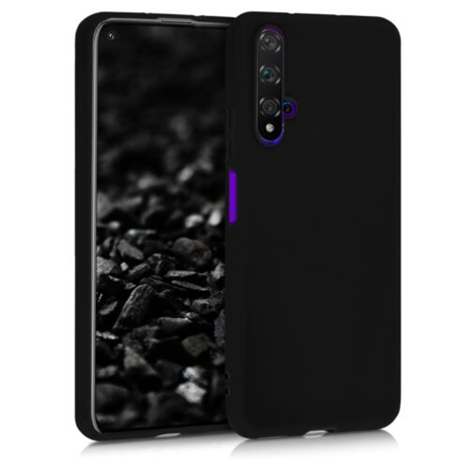 Husa pentru Huawei Nova 5T, Silicon, Negru, 51520.47 fotografia produsului