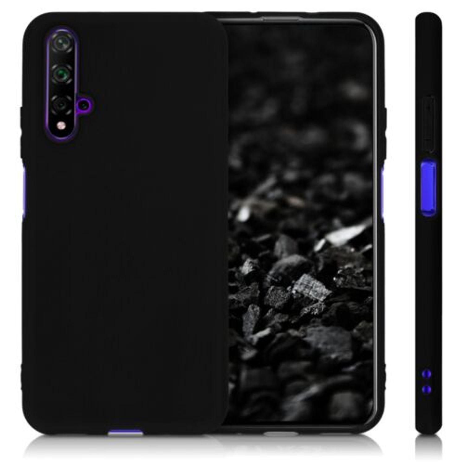 Husa pentru Huawei Nova 5T, Silicon, Negru, 51520.47 fotografia produsului View 2 L