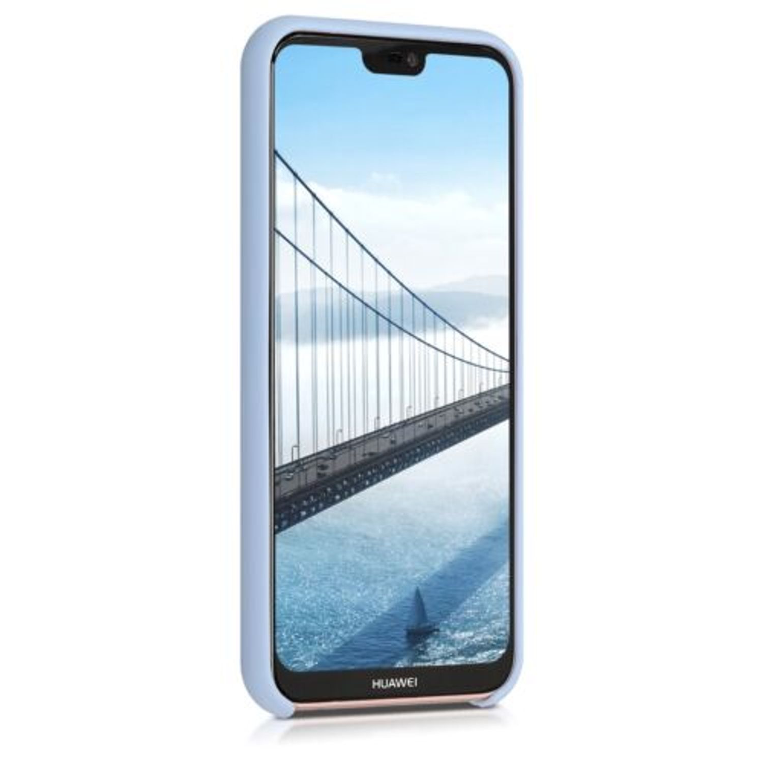 Husa pentru Huawei P20 Lite, Silicon, Albastru, 45687.58 fotografia produsului View 3 L
