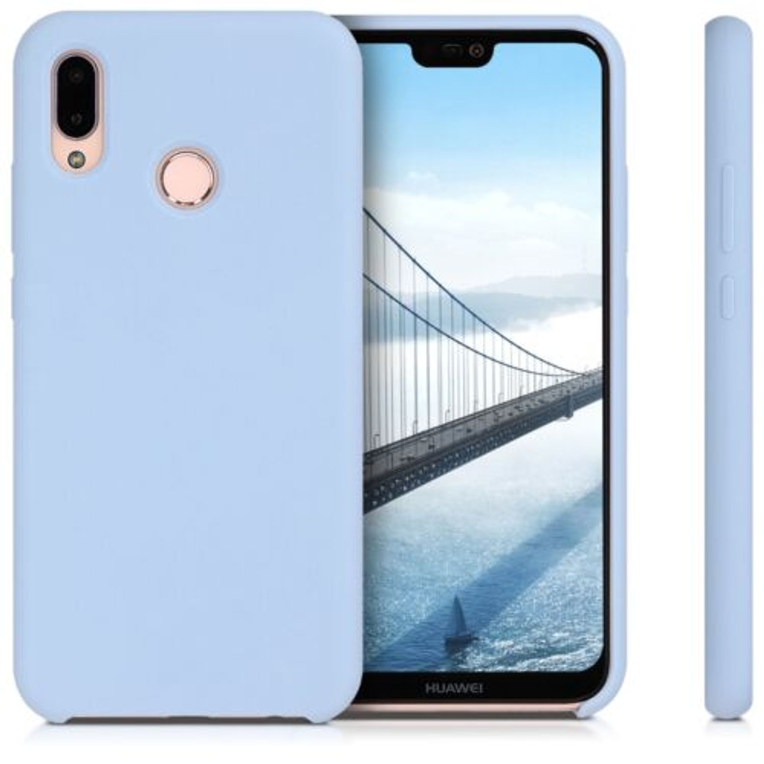 Husa pentru Huawei P20 Lite, Silicon, Albastru, 45687.58 fotografia produsului View 2 L