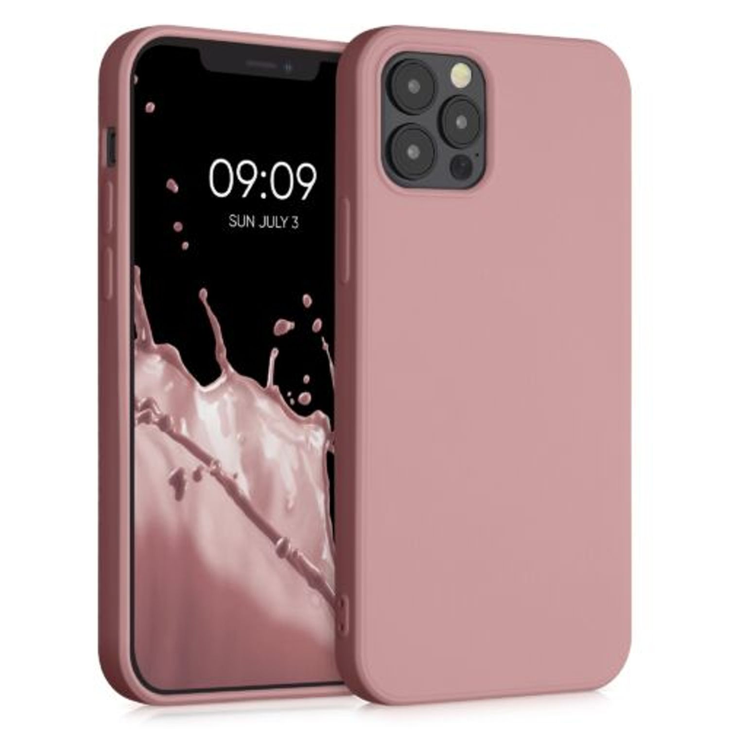Husa pentru Apple iPhone 12/iPhone 12 Pro, Silicon, Roz, 53844.193, Kwmobile fotografia produsului