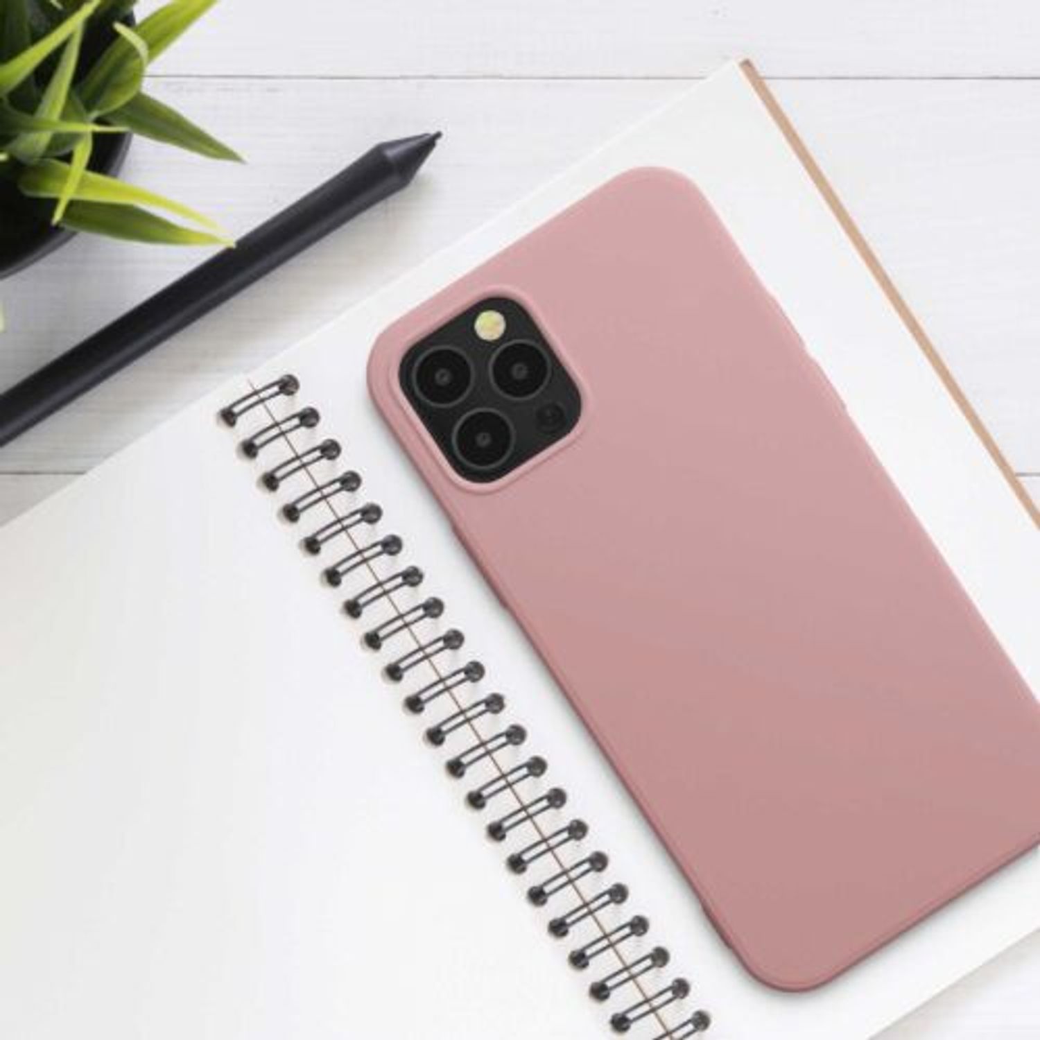 Husa pentru Apple iPhone 12/iPhone 12 Pro, Silicon, Roz, 53844.193, Kwmobile fotografia produsului View 3 L