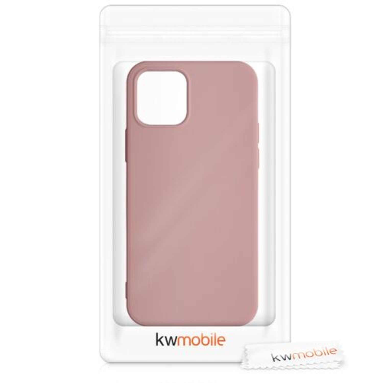 Husa pentru Apple iPhone 12/iPhone 12 Pro, Silicon, Roz, 53844.193, Kwmobile fotografia produsului View 7 L