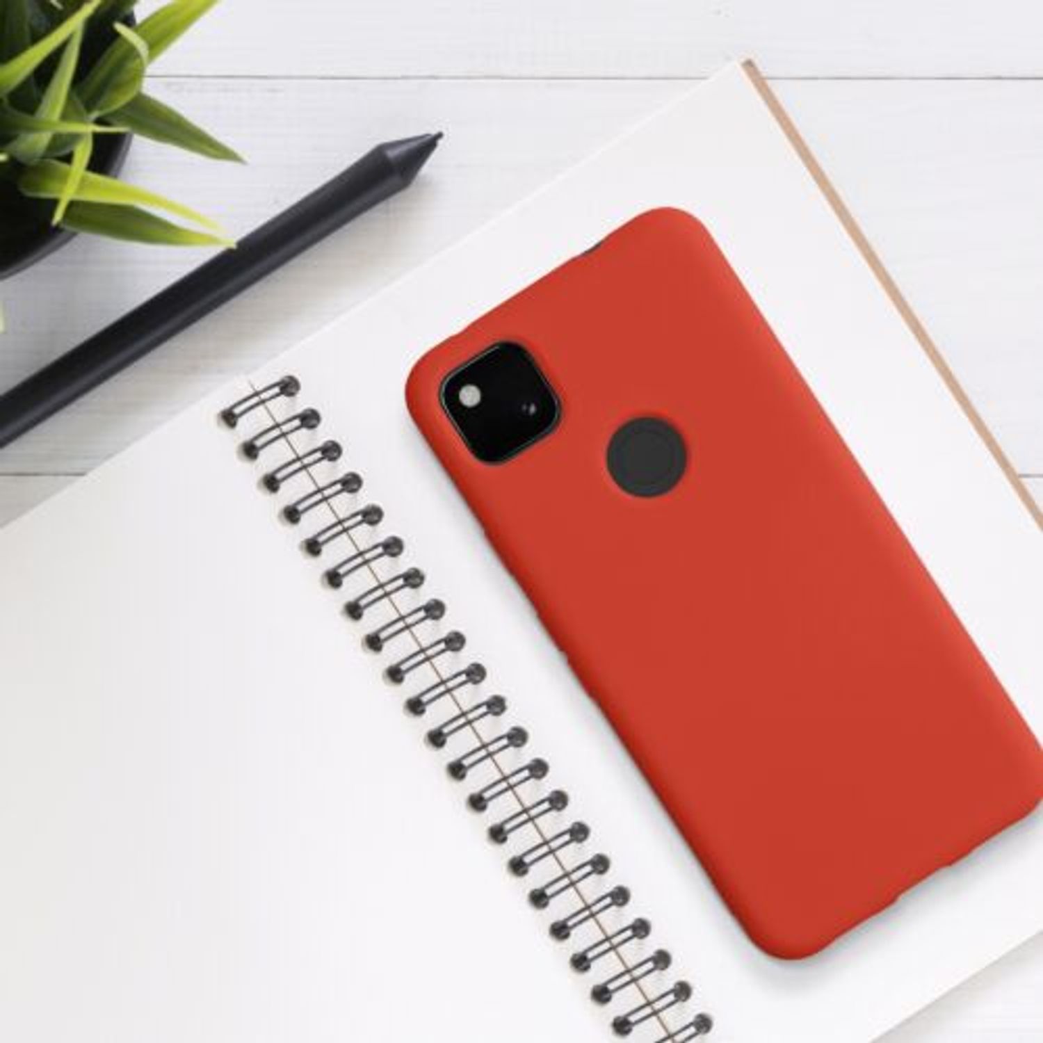Husa pentru Google Pixel 4a, Silicon, Portocaliu, 52622.218, Kwmobile fotografia produsului View 3 L