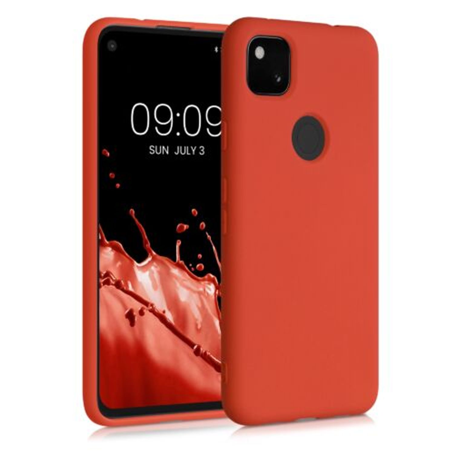 Husa pentru Google Pixel 4a, Silicon, Portocaliu, 52622.218, Kwmobile fotografia produsului