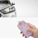 Husa Cheie Auto pentru Renault/Dacia, 4 Butoane, Keyless Go, Kwmobile, Piele ecologica, Roz, 44637.48 fotografia produsului View 4 S