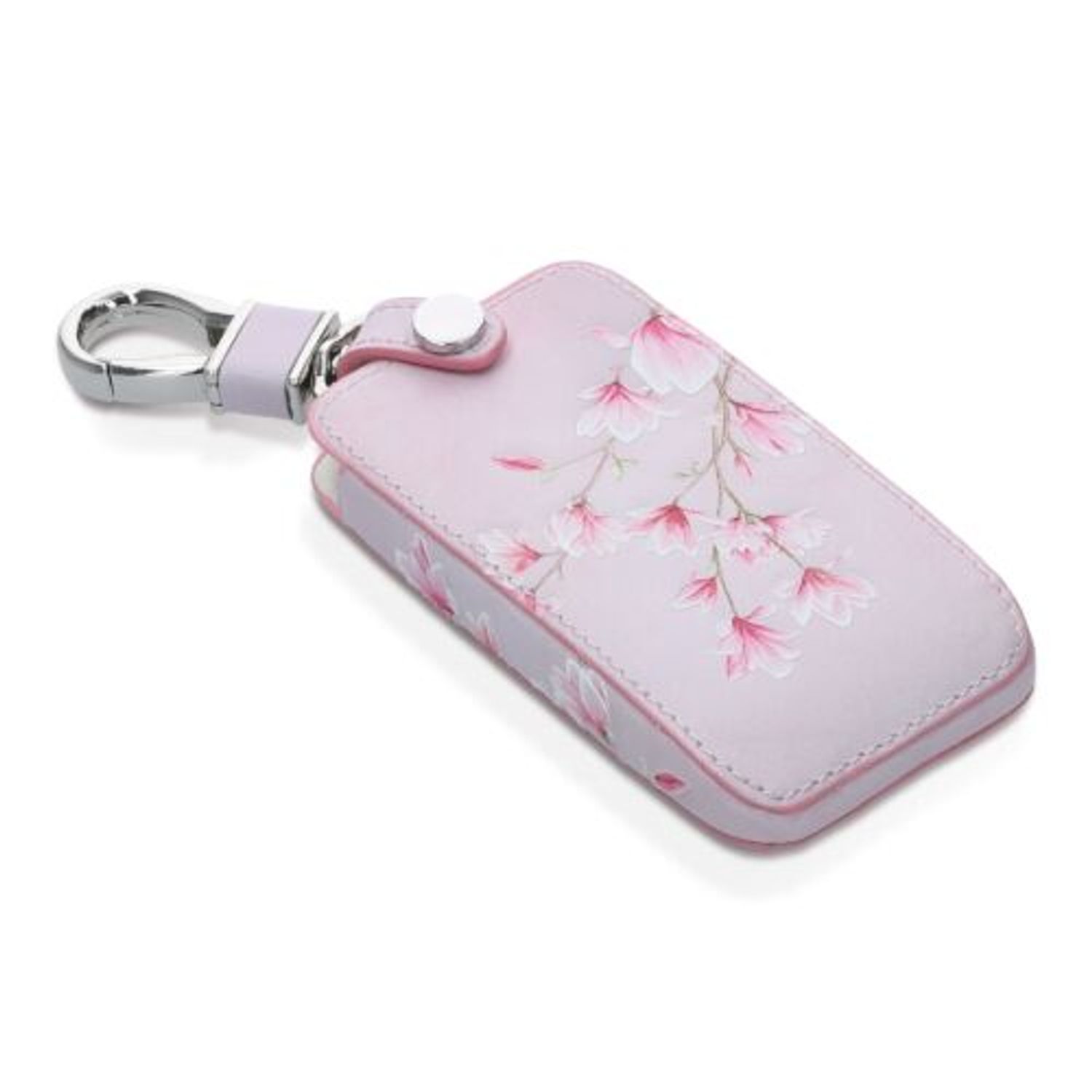 Husa Cheie Auto pentru Renault/Dacia, 4 Butoane, Keyless Go, Kwmobile, Piele ecologica, Roz, 44637.48 fotografia produsului View 6 L