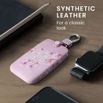 Husa Cheie Auto pentru Renault/Dacia, 4 Butoane, Keyless Go, Kwmobile, Piele ecologica, Roz, 44637.48 fotografia produsului View 2 S