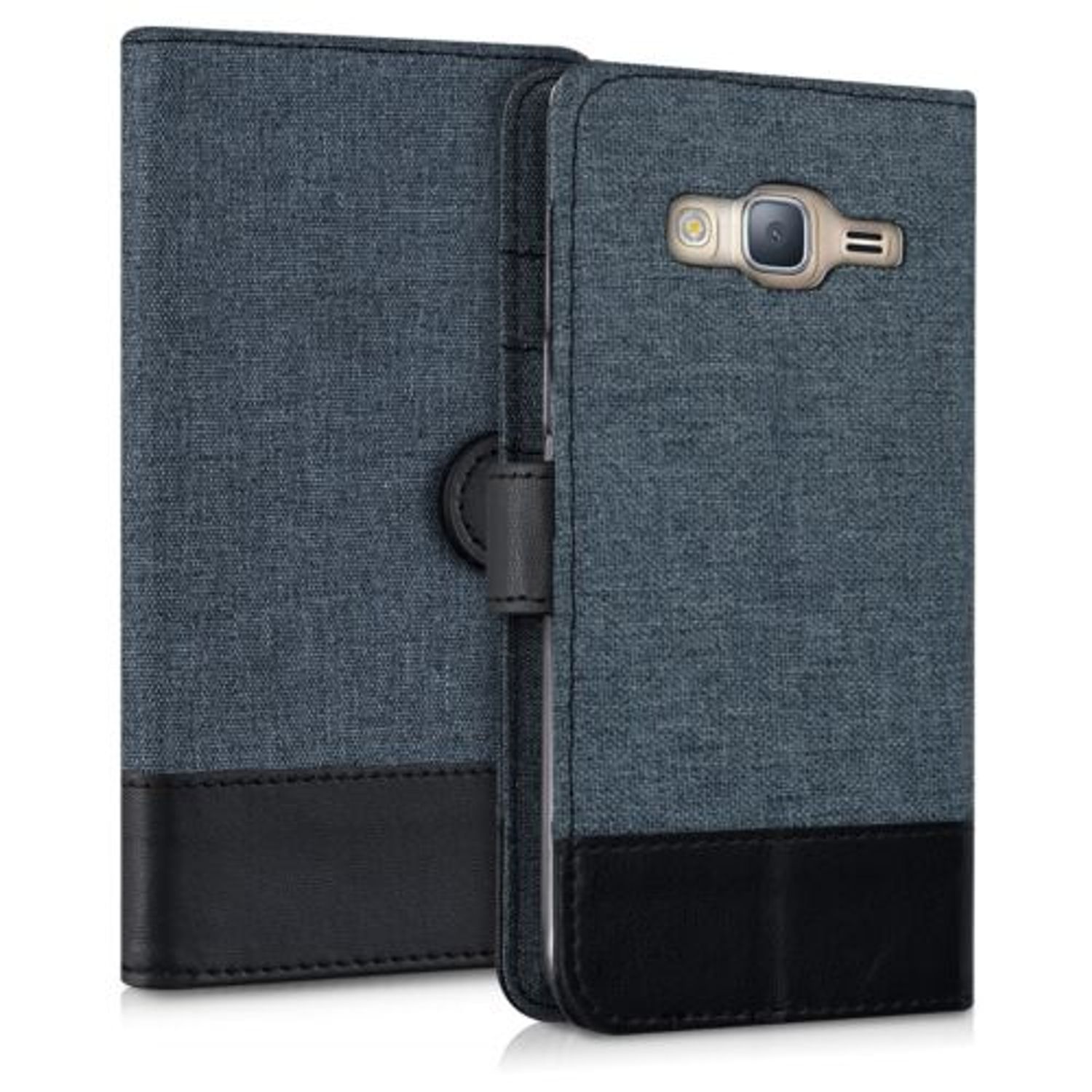 Husa pentru Samsung Galaxy J3 (2016), Textil, Albastru, 38157.17 fotografia produsului View 4 L