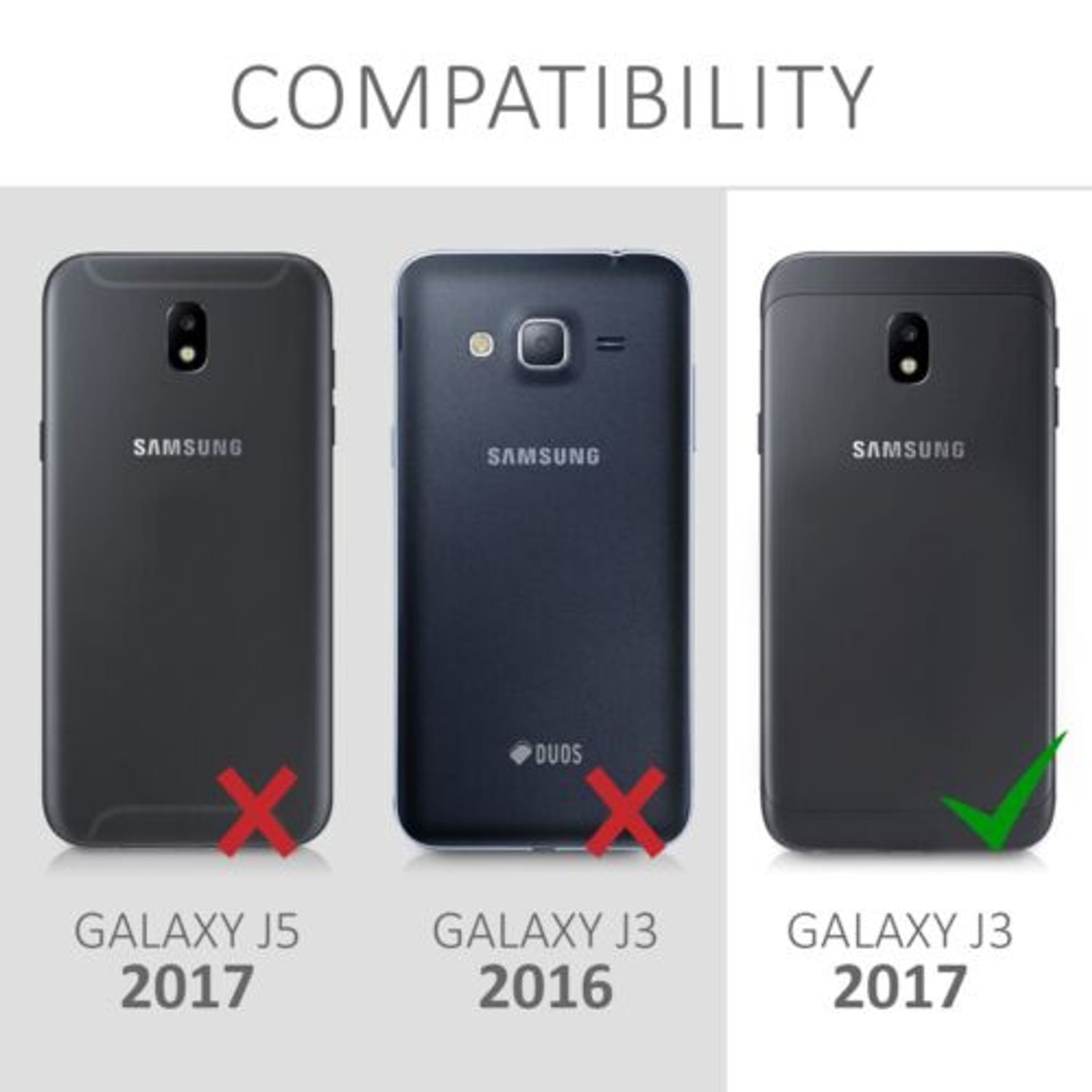 Husa pentru Samsung Galaxy J3 (2017), Textil, Gri, 41030.22 fotografia produsului View 5 L