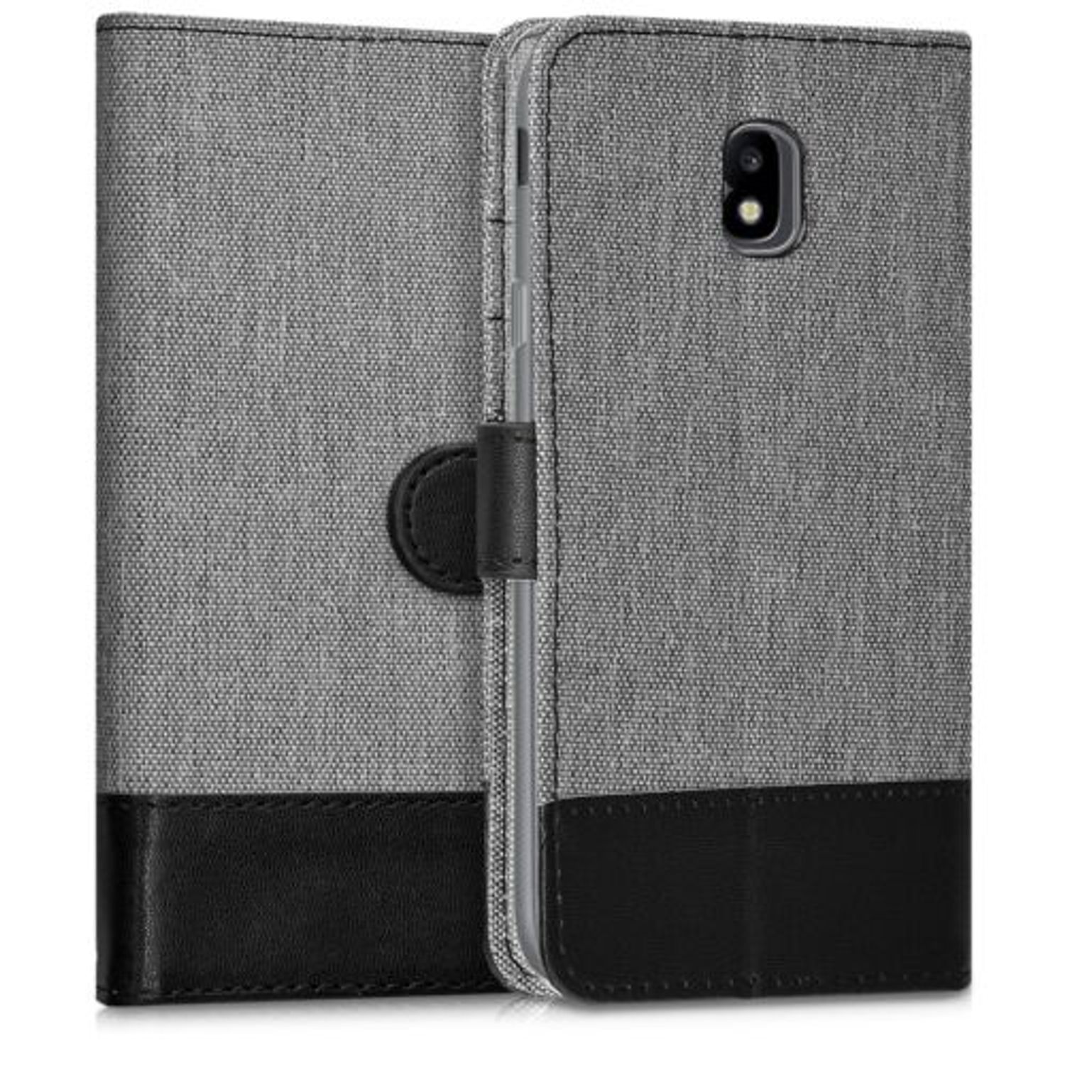 Husa pentru Samsung Galaxy J3 (2017), Textil, Gri, 41030.22 fotografia produsului View 2 L