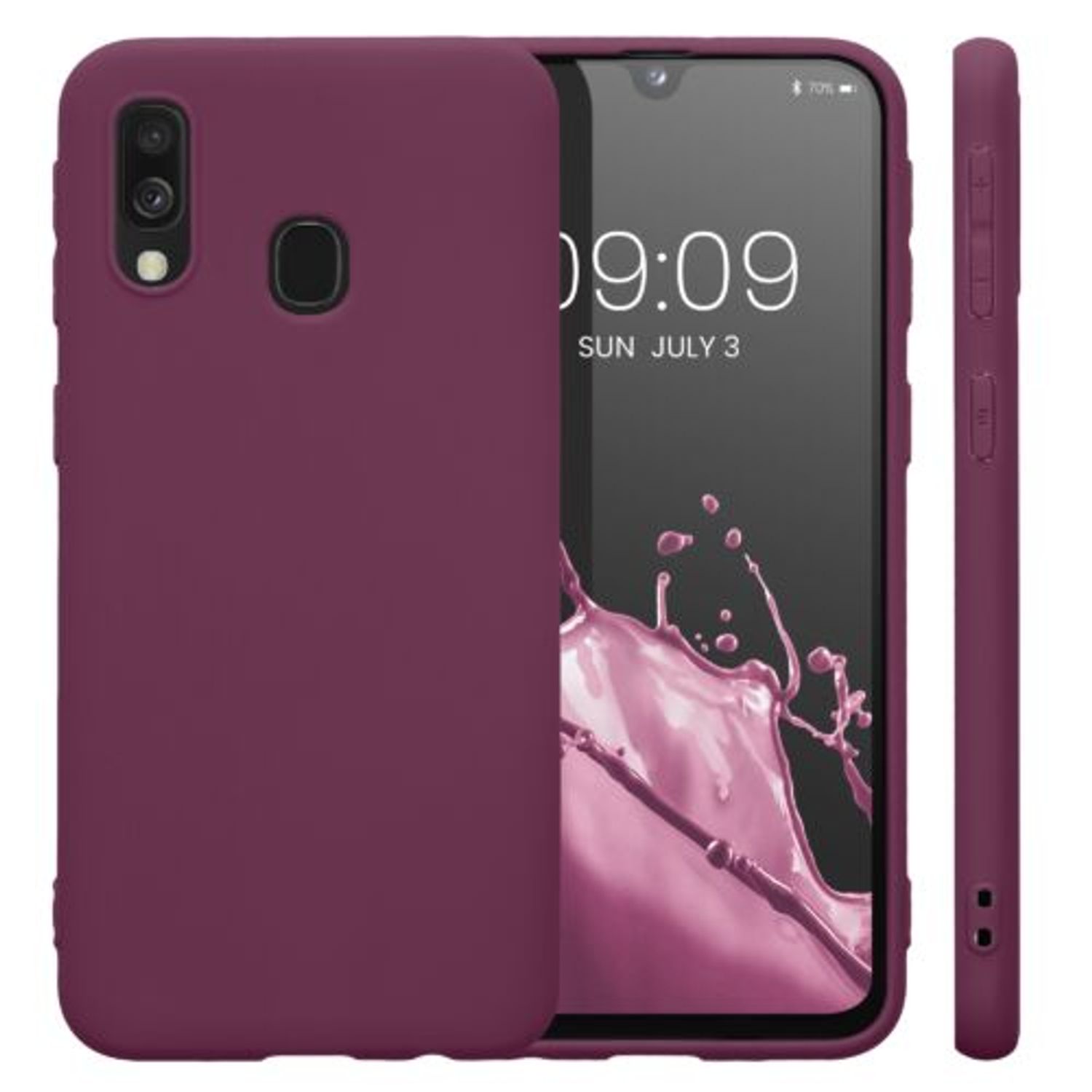 Husa Kwmobile pentru Samsung Galaxy A40, Silicon, Violet, 48547.187 fotografia produsului