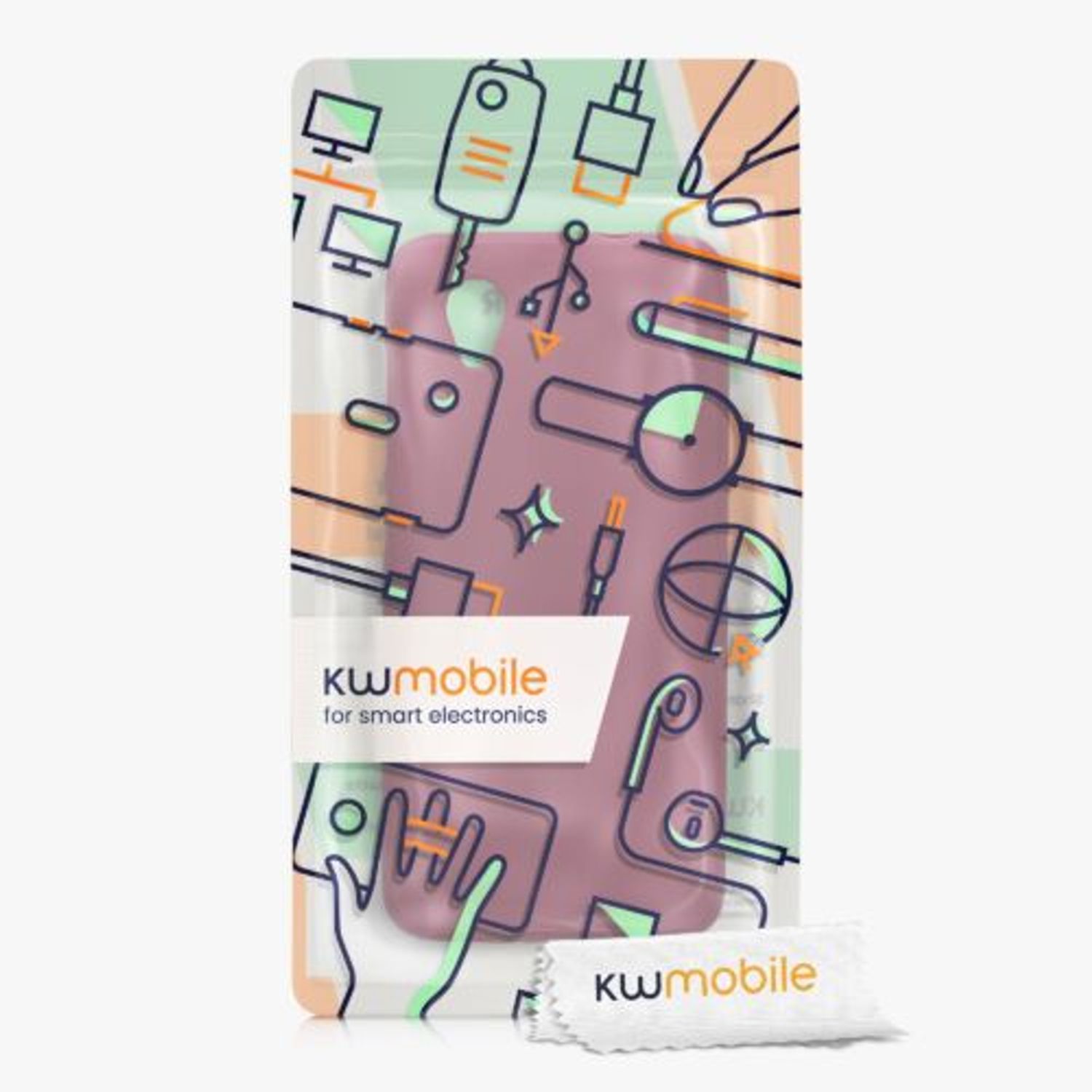 Husa Kwmobile pentru Alcatel 1, Silicon, Violet, 46363.167 fotografia produsului View 5 L
