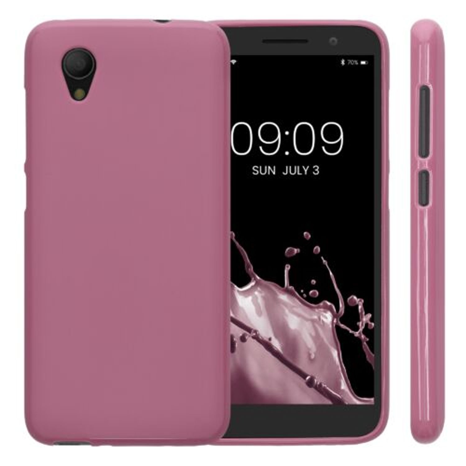 Husa Kwmobile pentru Alcatel 1, Silicon, Violet, 46363.167 fotografia produsului