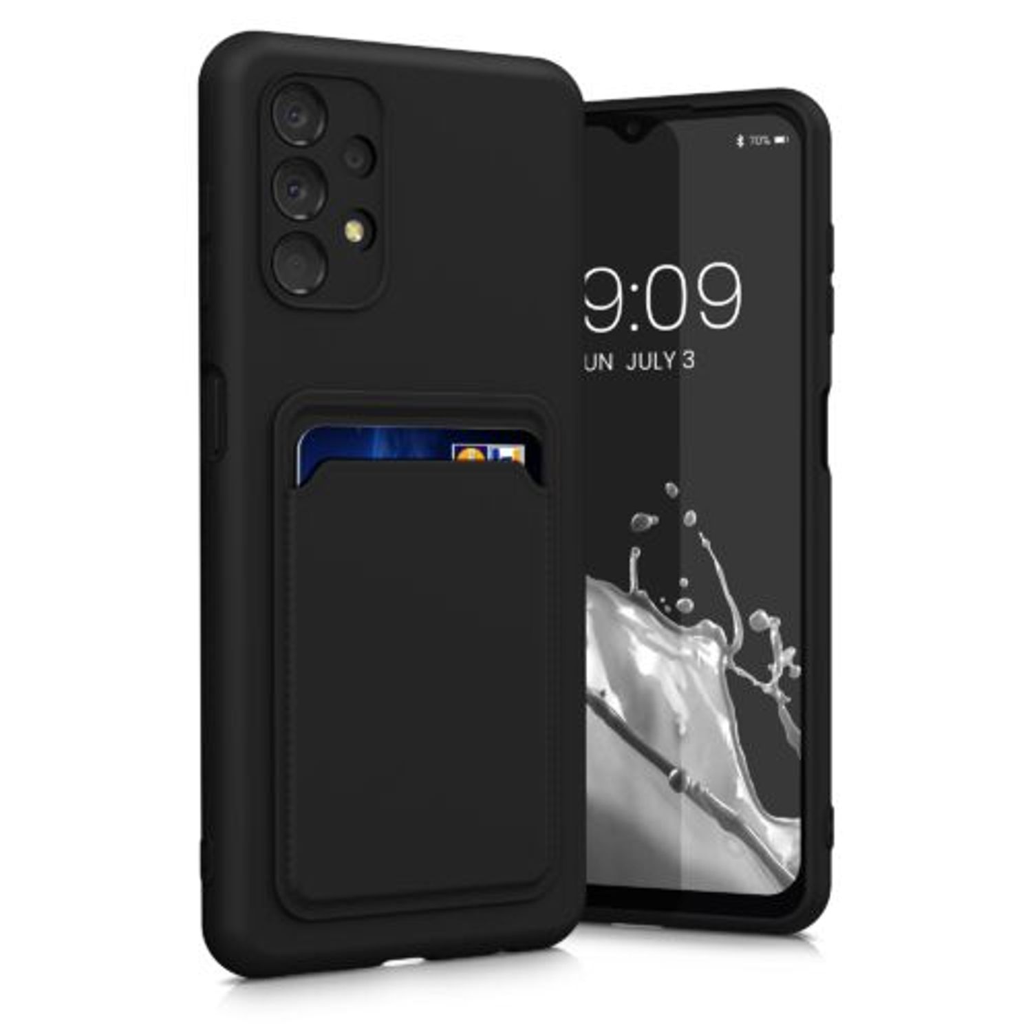 Husa Kwmobile pentru Samsung Galaxy A13, Silicon, Negru, 58144.01 fotografia produsului