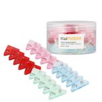 Set 20 Clipsuri pentru documente, Kwmobile, Multicolor, Plastic, 58942.03 fotografia produsului