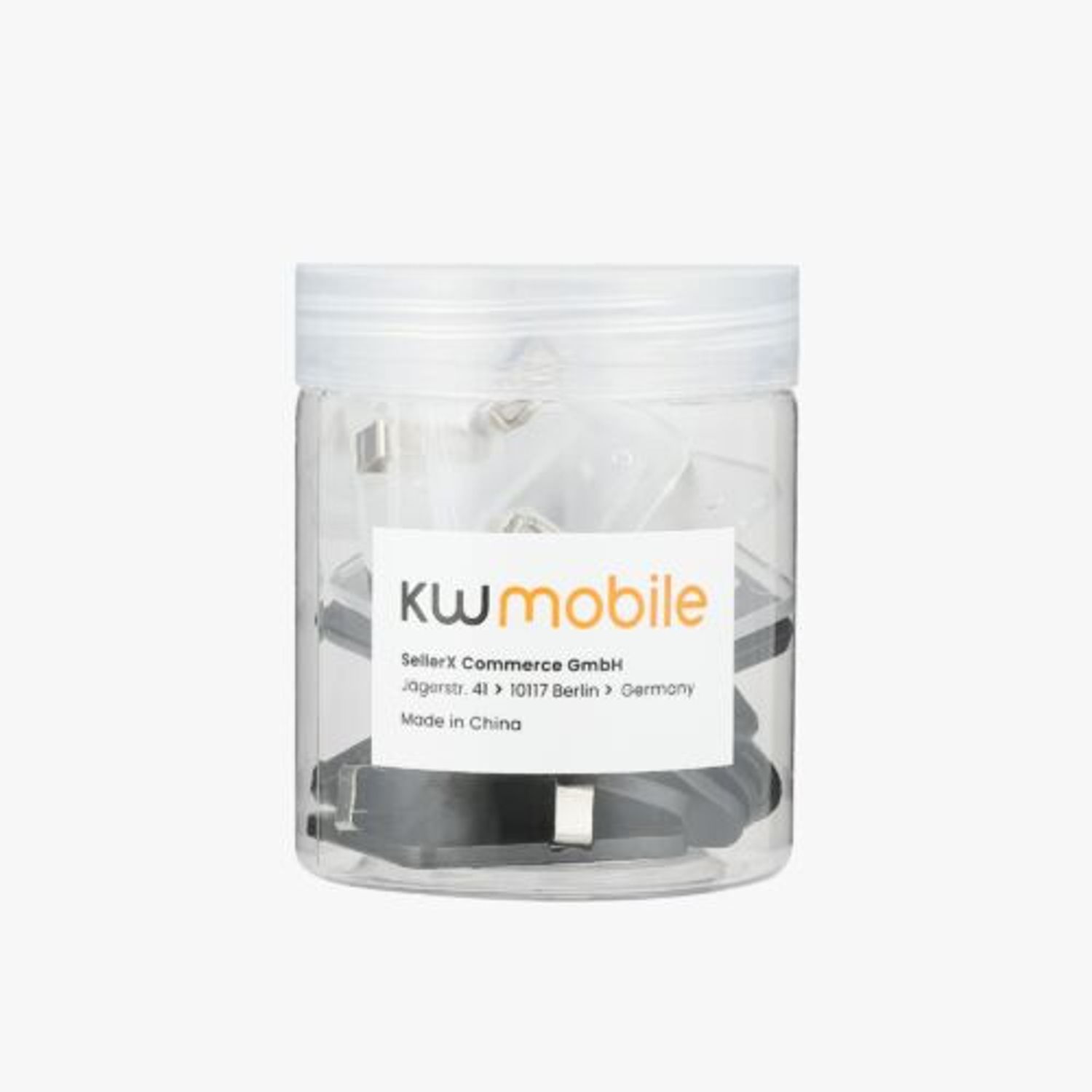 Set 10 Clipsuri pentru documente, Kwmobile, Negru/Transparent, Plastic, 58941.02 fotografia produsului View 8 L