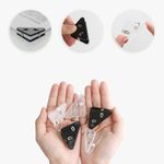 Set 10 Clipsuri pentru documente, Kwmobile, Negru/Transparent, Plastic, 58941.02 fotografia produsului View 12 S