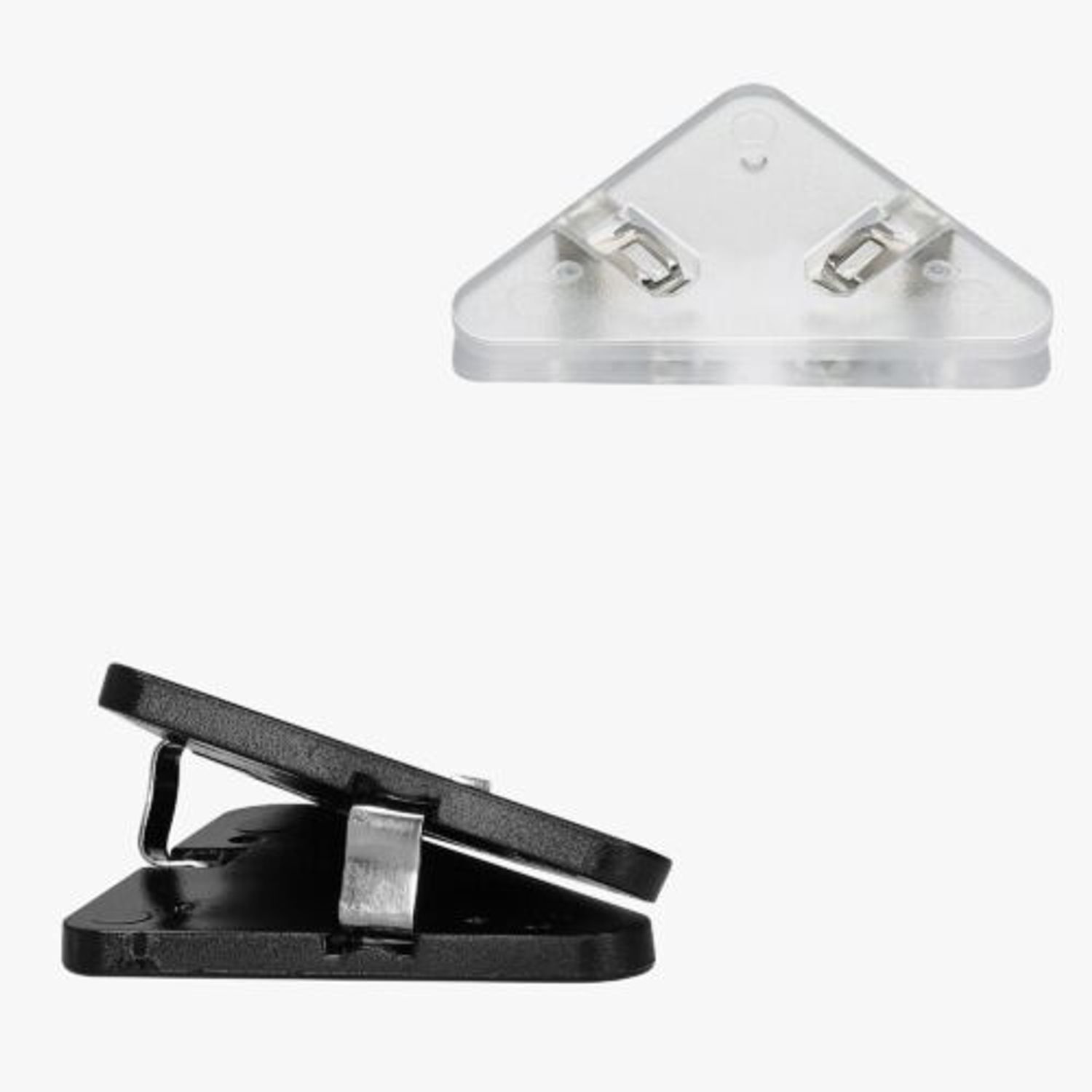 Set 10 Clipsuri pentru documente, Kwmobile, Negru/Transparent, Plastic, 58941.02 fotografia produsului View 11 L