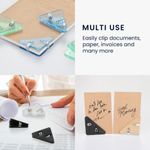 Set 10 Clipsuri pentru documente, Kwmobile, Negru/Transparent, Plastic, 58941.02 fotografia produsului View 4 S