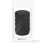 Set 5 Capace pentru valva , Kwmobile, Negru, Metal, 41665.01 fotografia produsului View 8 S