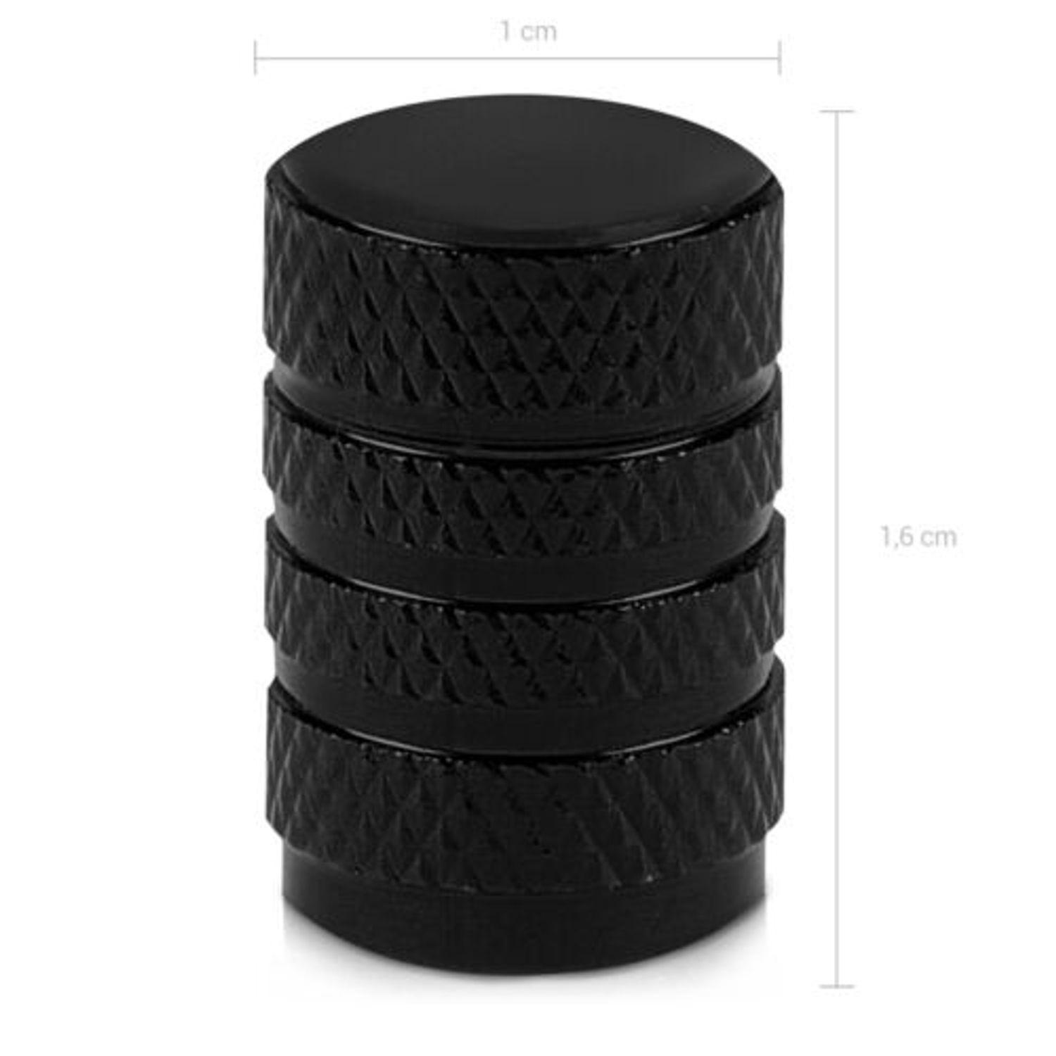 Set 5 Capace pentru valva , Kwmobile, Negru, Metal, 41665.01 fotografia produsului View 3 L