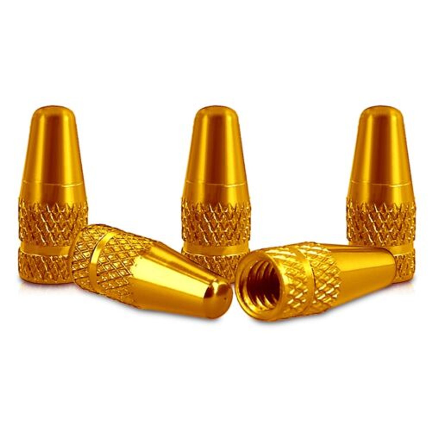 Set 5 Capace pentru valva , Kwmobile, Auriu, Metal, 45929.21 fotografia produsului
