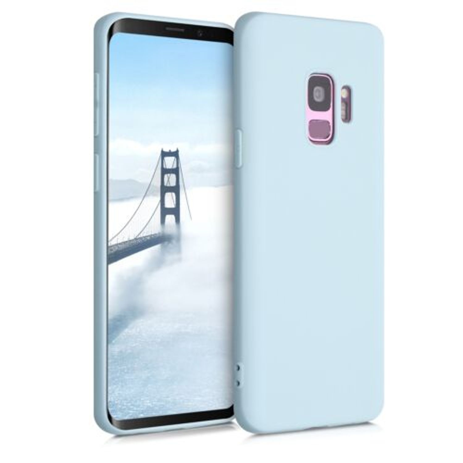 Husa pentru Samsung Galaxy S9, Silicon, Albastru, 44089.177 fotografia produsului