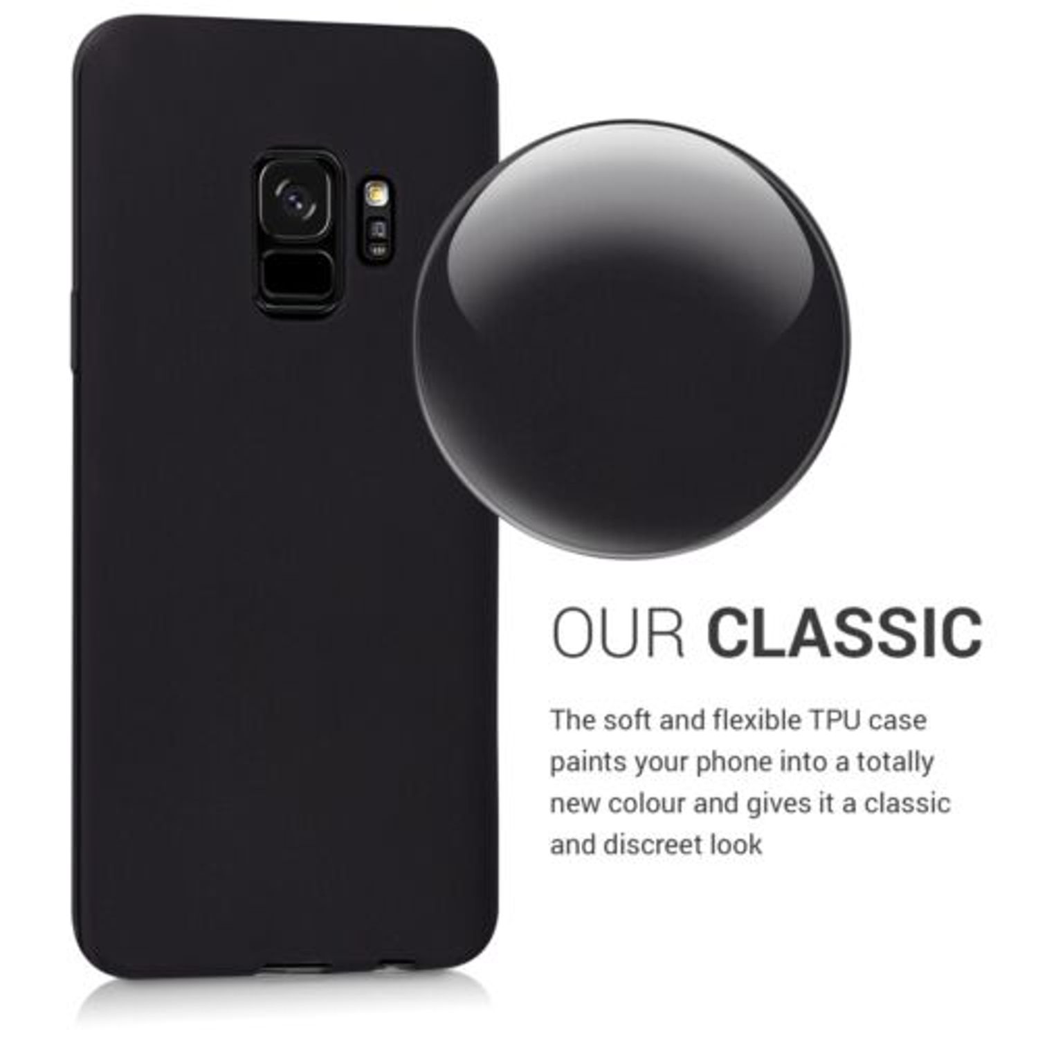 Husa pentru Samsung Galaxy S9, Silicon, Negru, 44089.47 fotografia produsului View 4 L