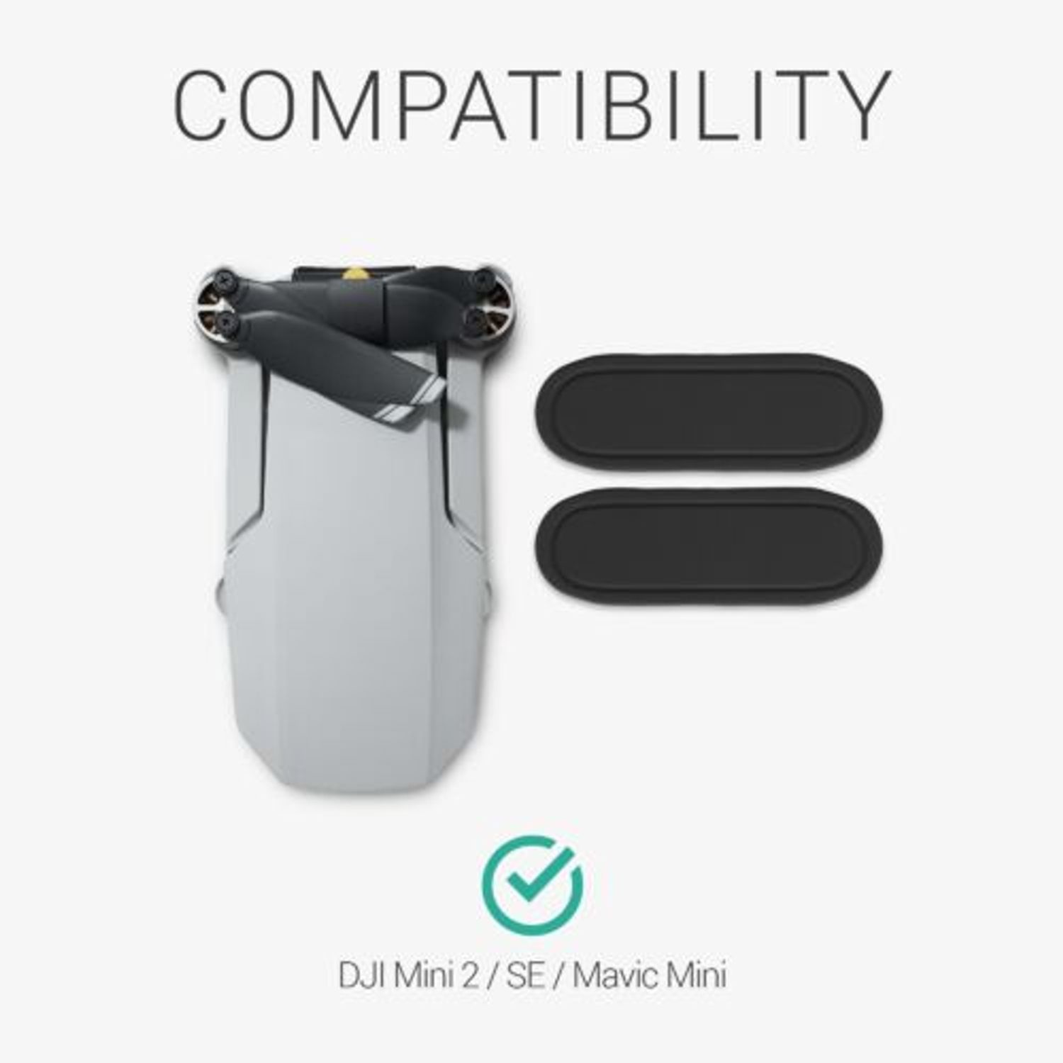 Set 2 Protectii elice pentru drona DJI Mini 2/DJI Mini/DJI Mini SE, Kwmobile, Negru, Silicon, 57979.02 fotografia produsului View 6 L