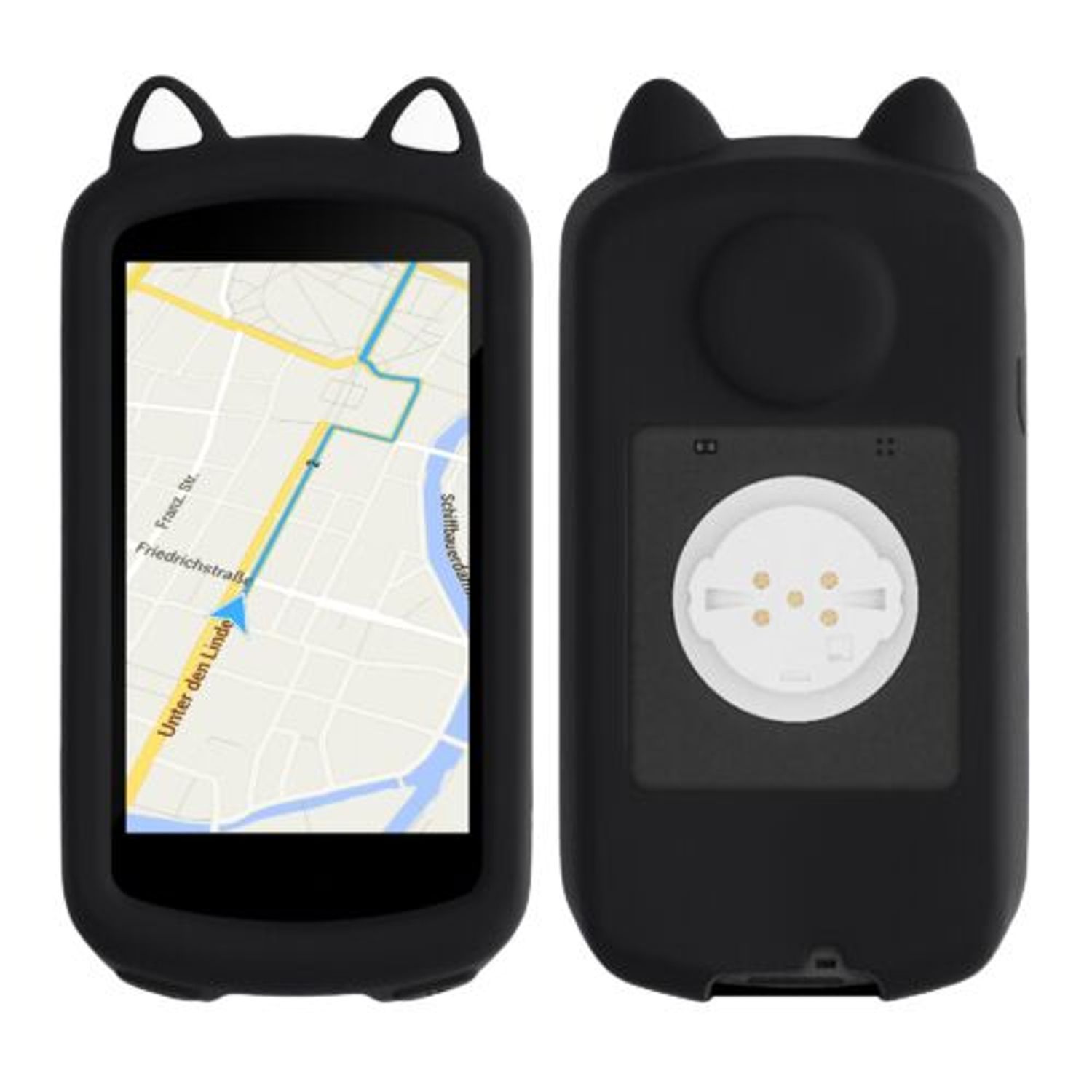 Husa de protectie pentru GPS Garmin Edge 1030/Edge 1030 Plus, Kwmobile, Negru, Silicon, 55651.01 fotografia produsului View 2 L