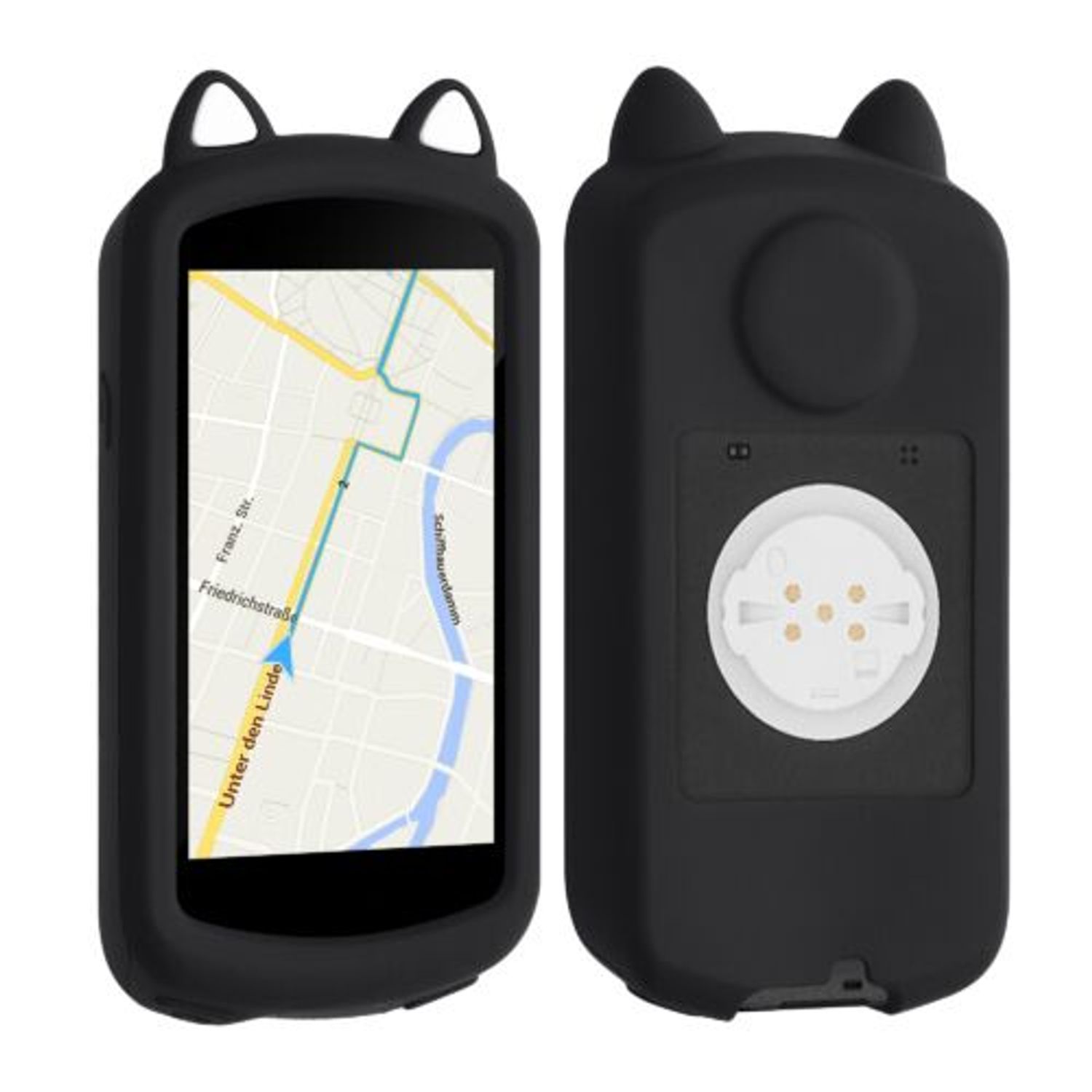 Husa de protectie pentru GPS Garmin Edge 1030/Edge 1030 Plus, Kwmobile, Negru, Silicon, 55651.01 fotografia produsului