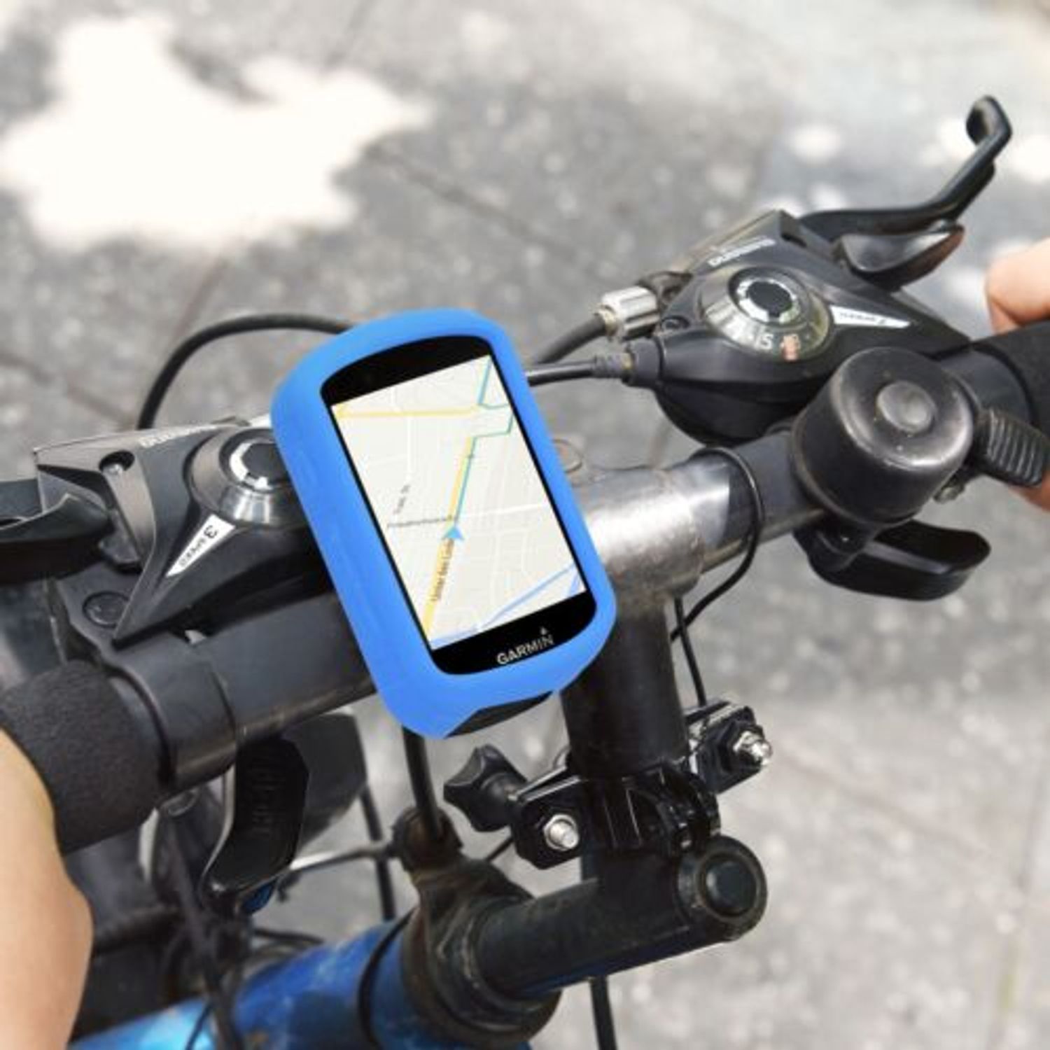Husa de protectie pentru GPS Garmin Edge 530, Kwmobile, Albastru, Silicon, 49315.04 fotografia produsului View 3 L