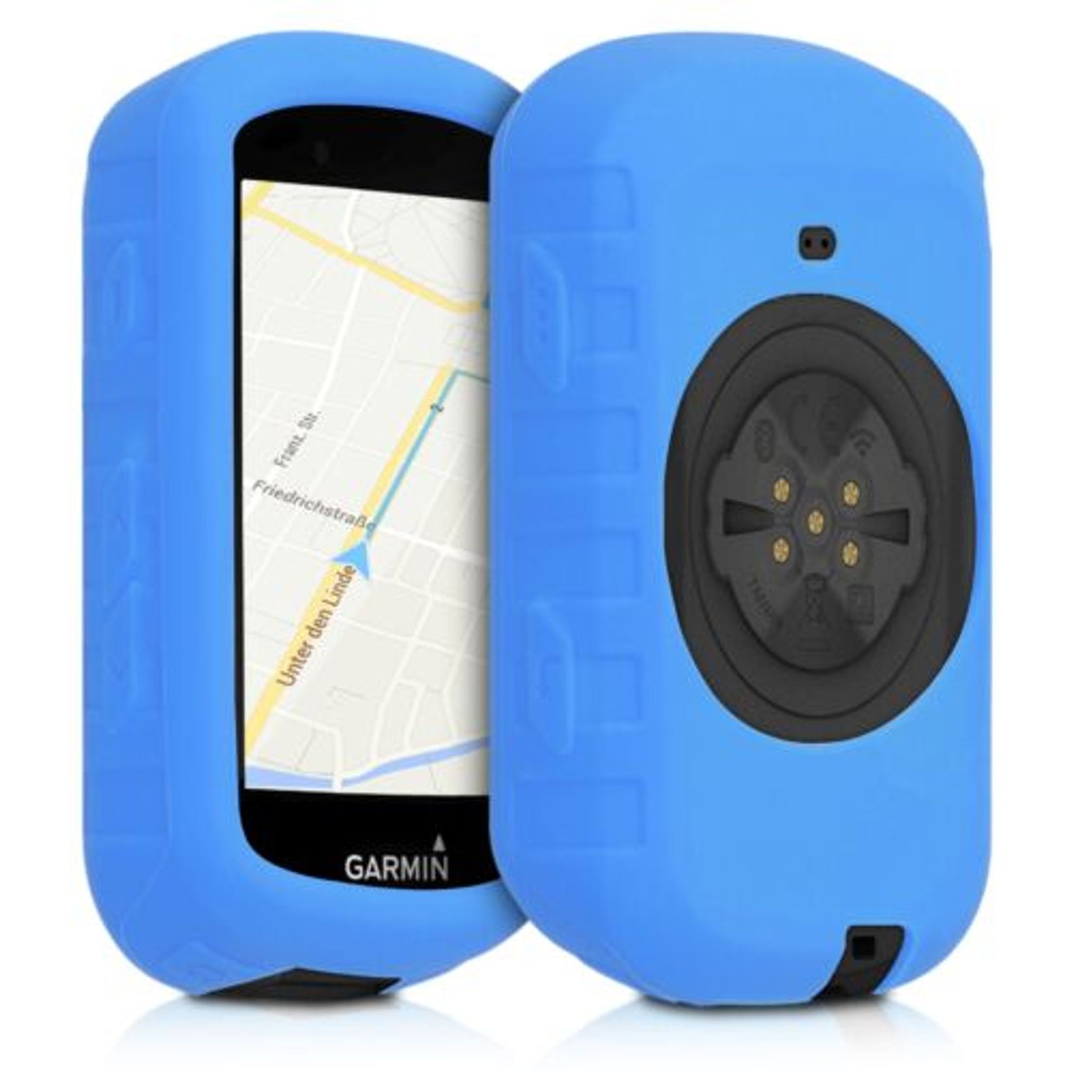 Husa de protectie pentru GPS Garmin Edge 530, Kwmobile, Albastru, Silicon, 49315.04 fotografia produsului