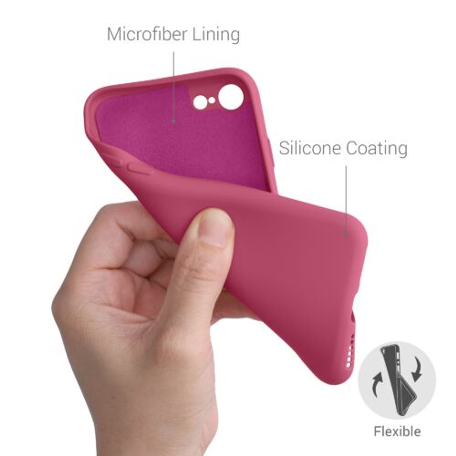 Husa pentru Apple iPhone 8/iPhone 7/iPhone SE 2, Silicon, Roz, 49979.213 fotografia produsului View 4 L