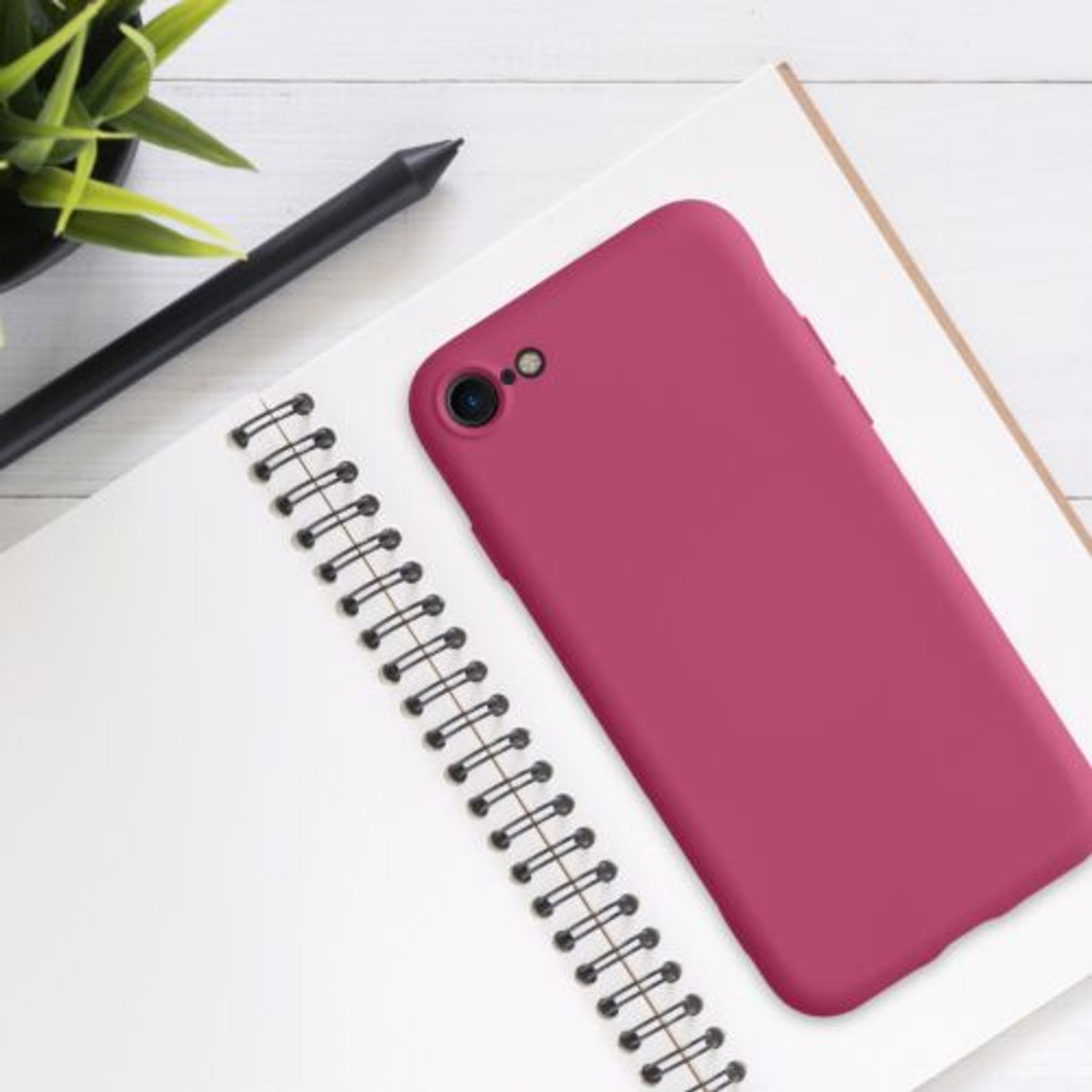 Husa pentru Apple iPhone 8/iPhone 7/iPhone SE 2, Silicon, Roz, 49979.213 fotografia produsului View 3 L