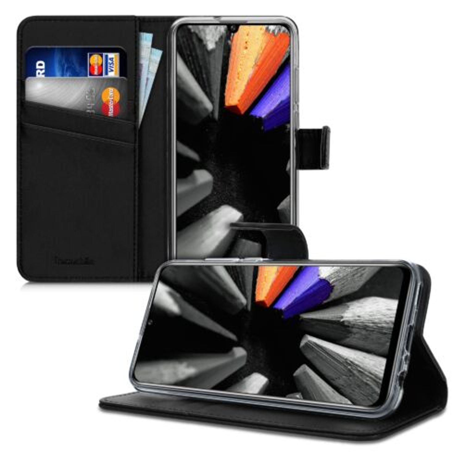 Husa pentru Huawei Honor 20 Lite, Piele ecologica, Negru, 53286.01 fotografia produsului View 5 L