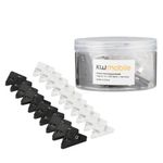 Set 20 Clipsuri pentru documente, Kwmobile, Negru/Transparent, Plastic, 58942.02 fotografia produsului
