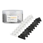 Set 20 Clipsuri pentru documente, Kwmobile, Negru/Transparent, Plastic, 58942.02 fotografia produsului View 3 S