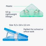 Set 10 Clipsuri pentru documente, Kwmobile, Albastru/Verde, Plastic, 58941.03 fotografia produsului View 6 S