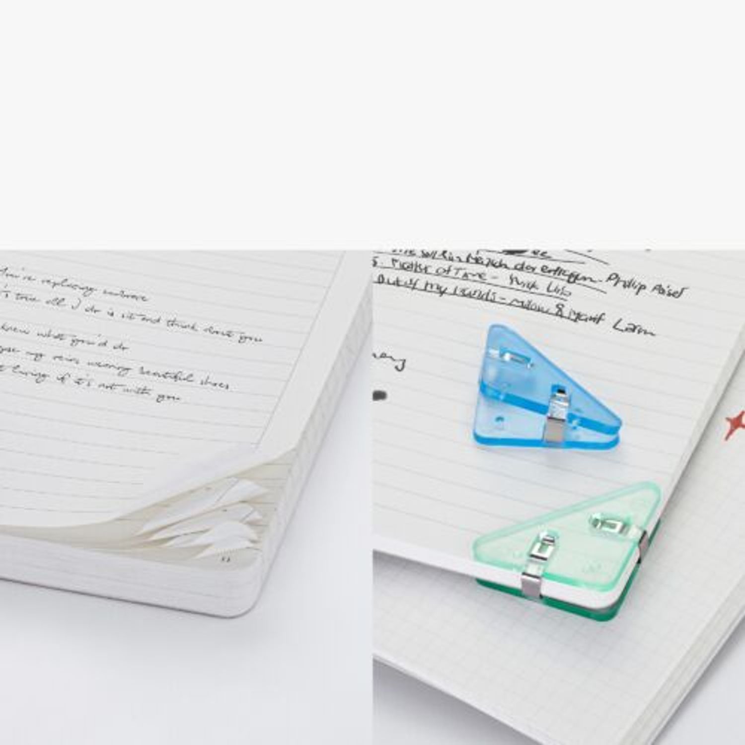 Set 10 Clipsuri pentru documente, Kwmobile, Albastru/Verde, Plastic, 58941.03 fotografia produsului View 10 L