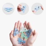 Set 10 Clipsuri pentru documente, Kwmobile, Albastru/Verde, Plastic, 58941.03 fotografia produsului View 12 S