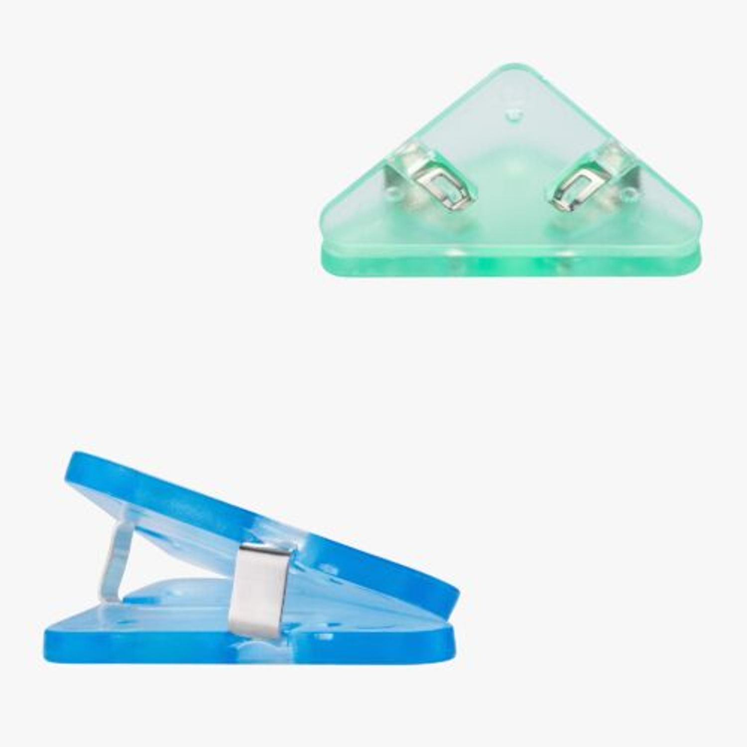 Set 10 Clipsuri pentru documente, Kwmobile, Albastru/Verde, Plastic, 58941.03 fotografia produsului View 11 L