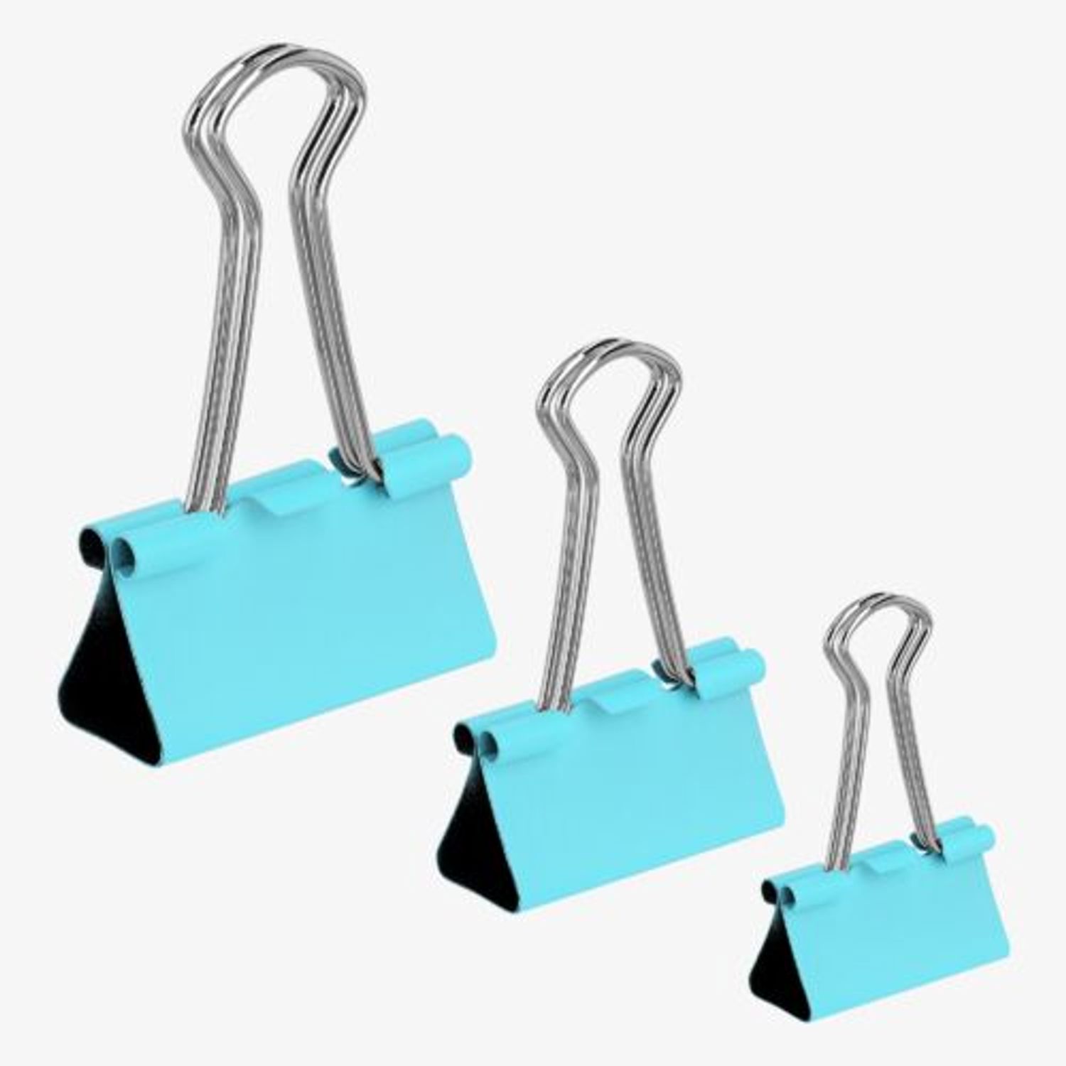 Set 60 Clipsuri pentru documente 19/25/32 mm, Kwmobile, Multicolor, Metal, 49442.16 fotografia produsului View 6 L