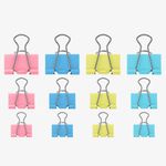 Set 60 Clipsuri pentru documente 19/25/32 mm, Kwmobile, Multicolor, Metal, 49442.16 fotografia produsului View 7 S