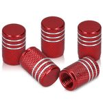 Set 5 Capace pentru valva , Kwmobile, Rosu, Metal, 41665.97 fotografia produsului View 2 S