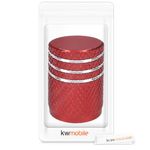 Set 5 Capace pentru valva , Kwmobile, Rosu, Metal, 41665.97 fotografia produsului View 8 S