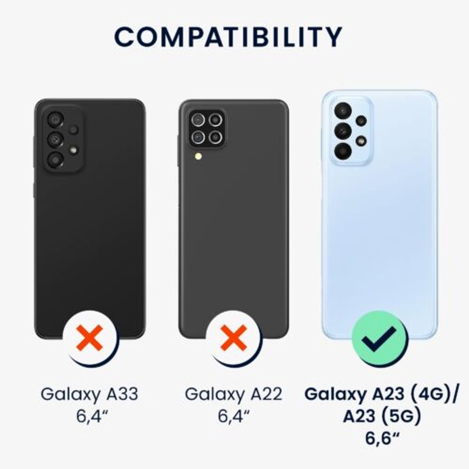 Husa Kwmobile pentru Samsung Galaxy A23, Silicon, Roz, 57955.65 fotografia produsului View 3 L