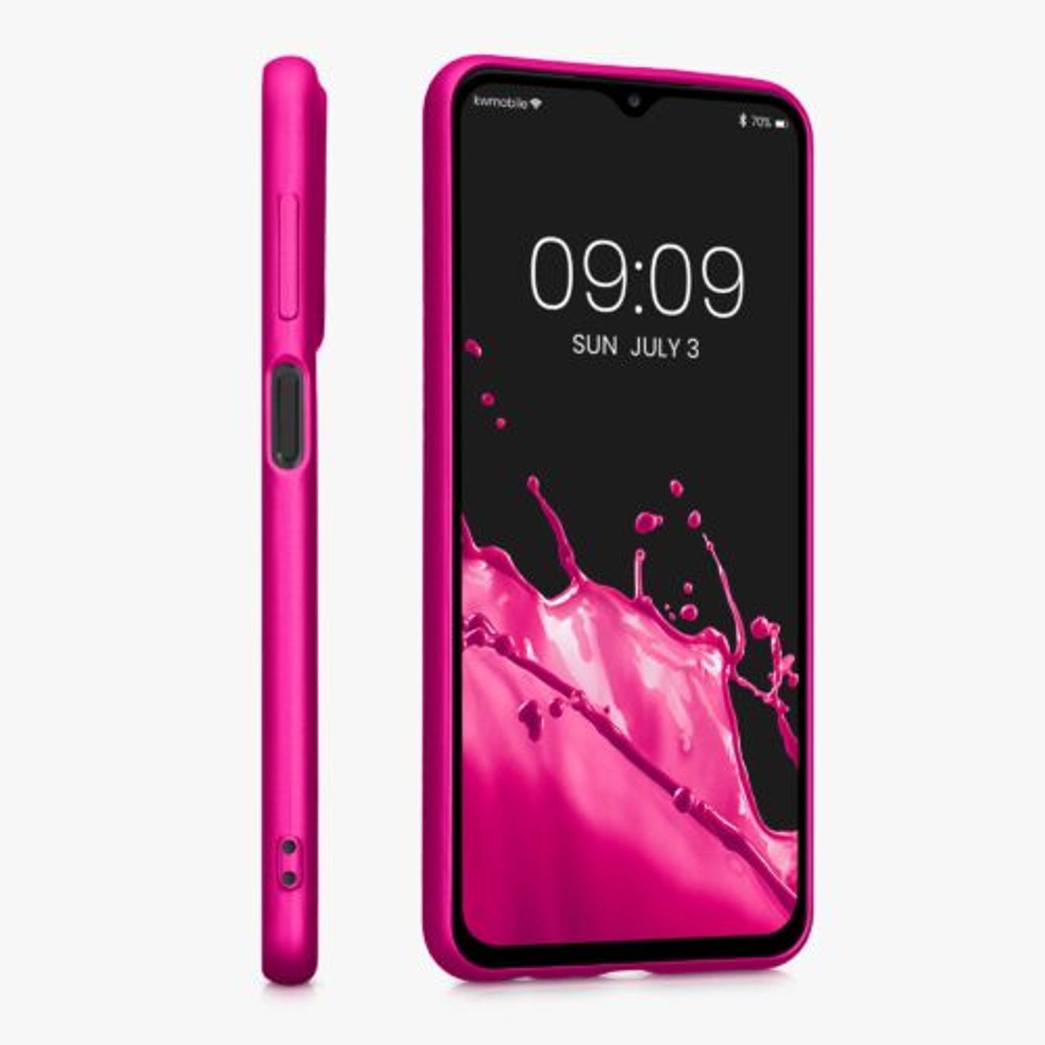 Husa Kwmobile pentru Samsung Galaxy A23, Silicon, Roz, 57955.65 fotografia produsului View 4 L