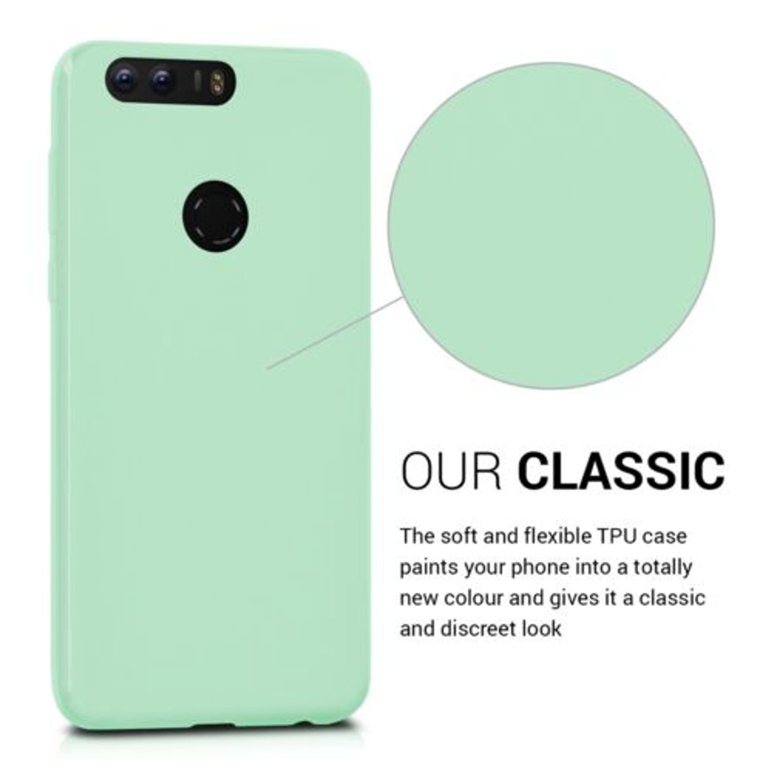 Husa pentru Huawei Honor 8, Silicon, Verde, 39793.07 fotografia produsului View 4 L